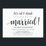 Carte d'invitation Rustic Elopement<br><div class="desc">Cette carte d'invitation à thème rustique est parfaite pour votre réception / fête de mariage. Ajoutez vos détails dans la police noire correspondante / lettrage. #TeeshaDerrick</div>