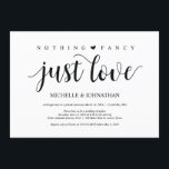 Carte d'invitation Rustic Elopement<br><div class="desc">Cette carte d'invitation à thème rustique est parfaite pour votre réception / fête de mariage. Ajoutez vos détails dans la police noire correspondante / lettrage. #TeeshaDerrick</div>