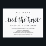 Carte d'invitation Rustic Elopement<br><div class="desc">Cette carte d'invitation à thème Printemps Neutre est parfaite pour votre réception / fête de mariage. Ajoutez vos détails dans la police noire correspondante / lettrage. #TeeshaDerrick</div>