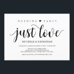 Carte d'invitation Rustic Elopement<br><div class="desc">(Toutes les couleurs de libellé sont personnalisables) Cette carte d'invitation à thème rustique est parfaite pour votre réception / fête de mariage. Ajoutez vos détails dans la police noire correspondante / lettrage. #TeeshaDerrick</div>