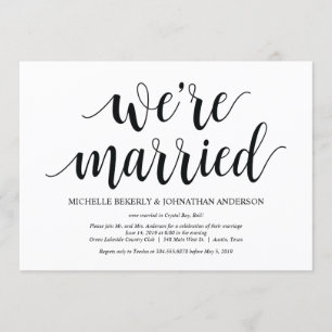 Carte d'invitation Rustic Elopement