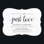 Carte d'invitation Rustic Elopement<br><div class="desc">Cette carte d'invitation à thème rustique est parfaite pour votre réception / fête de mariage. Ajoutez vos détails dans la police noire correspondante / lettrage. #TeeshaDerrick</div>