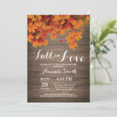 Carte d'invitation Rustic Fall Bridal Douche (Debout devant)