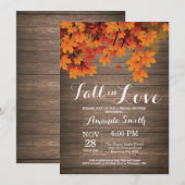 Carte d'invitation Rustic Fall Bridal Douche (Devant / Derrière)