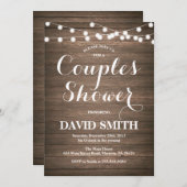 Carte d'invitation Rustique Couples Douche (Devant / Derrière)
