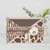 Carte d'invitation Safari Girl 2 (Debout devant)