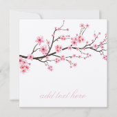 CARTE D'INVITATION : SAKURA CHERRY BLOSSOMS (Devant)