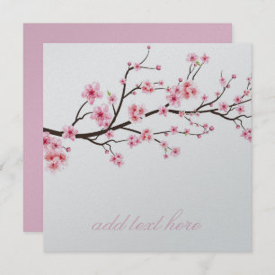 CARTE D'INVITATION : SAKURA CHERRY BLOSSOMS