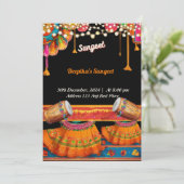 Carte d'invitation Sangeet (Debout devant)