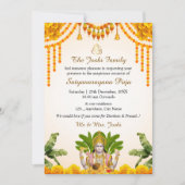 Carte d'invitation Satyanarayan Katha (Devant)