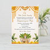 Carte d'invitation Satyanarayan Katha (Debout devant)