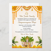 Carte d'invitation Satyanarayan Katha (Devant / Derrière)