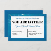 Carte d'invitation Sea Water Church (Devant / Derrière)