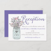 Carte d'invitation Secret Garden Mason Jar couleur (Devant / Derrière)