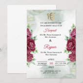 Carte d'invitation Shagun pour fiançailles Sikh, C (Devant / Derrière)