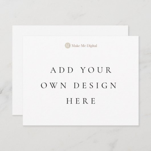 Carte d'invitation simple face 4,25x5,5 pouces en (Devant / Derrière)