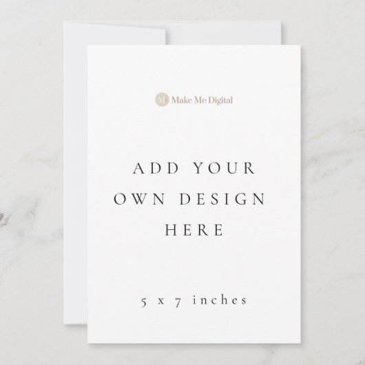 Carte d'invitation simple face 5 x 7 pouces en for (Devant)