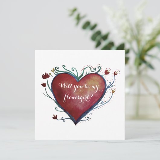 Carte d'invitation spéciale aux fleurs (Debout devant)