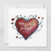 Carte d'invitation spéciale aux fleurs (Devant)