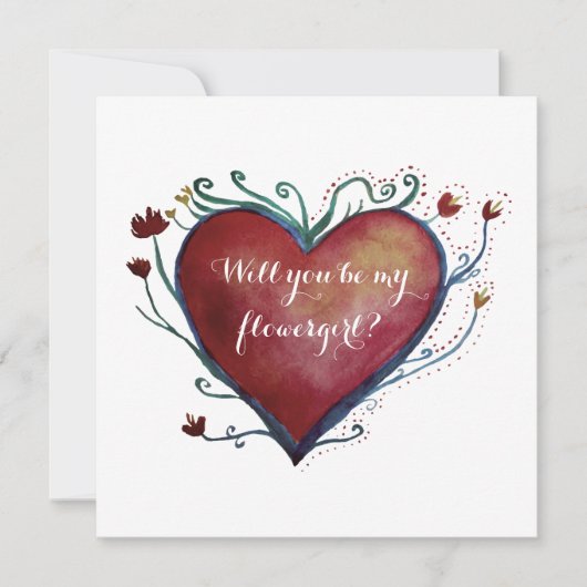 Carte d'invitation spéciale aux fleurs (Devant)