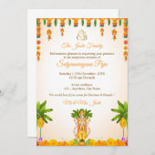 Carte d'invitation Sri Satyanarayan Katha (Devant / Derrière)