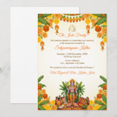 Carte d'invitation Sri Satyanarayan Katha (Devant / Derrière)