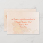 Carte d'invitation subtile de mariage avec fleur d (Devant / Derrière)