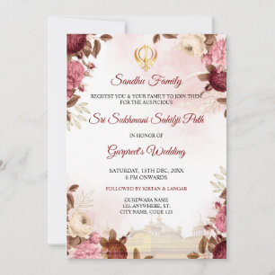 Carte d'invitation Sukhmani Sahib Paath, chemin Ak