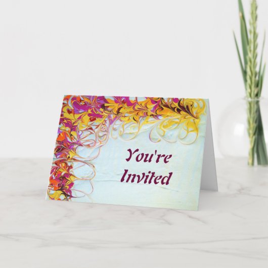 Carte d'invitation Sunny Swirls (Devant)