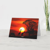 Carte d'invitation Sunset Africain, Carte postale (Dos)