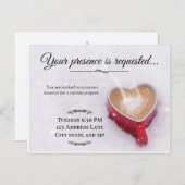 Carte d'invitation sur le thème de la neige et du (Devant / Derrière)