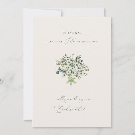 Carte d'invitation sur proposition de servante de  (Devant)