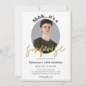 Carte d'invitation Surprise Anniversaire avec phot (Devant)