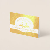 Carte d'invitation Swan golden 50e anniversaire (Devant)