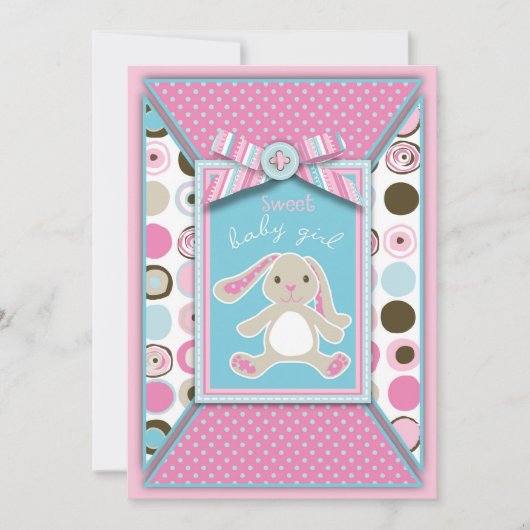 Carte d'invitation Sweet Bunny (Devant)