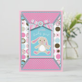 Carte d'invitation Sweet Bunny (Debout devant)