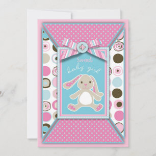 Carte d'invitation Sweet Bunny
