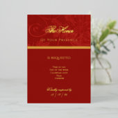 Carte d'invitation tapisserie victorienne Cranberr (Debout devant)