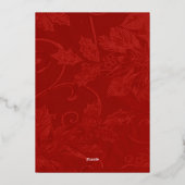 Carte d'invitation tapisserie victorienne Cranberr (Verso)