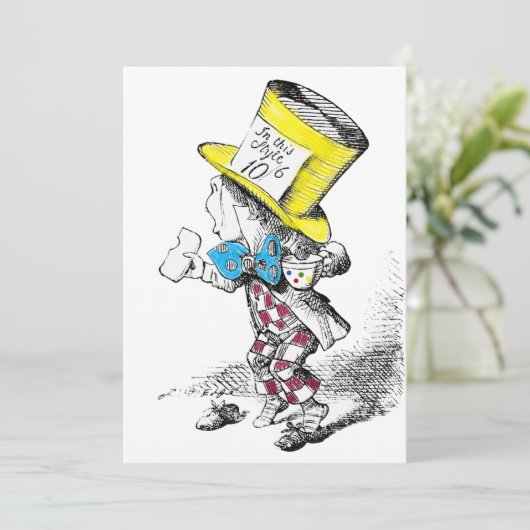 Carte d'invitation Tea Party (Debout devant)