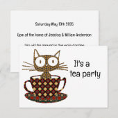 Carte d'invitation Tea Party (Devant / Derrière)
