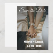 Carte d'invitation tendance minimaliste pour annon (Devant / Derrière)