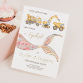 Carte d'invitation Thème Combiné Construction et S