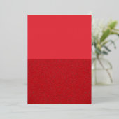 Carte d'invitation tomate rouge pliée en feuille - (Debout devant)
