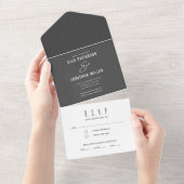 Carte d'invitation Tout en un Mariage plat Mix mod (Déchirure)