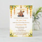 Carte d'invitation traditionnelle pour le chemin d (Debout devant)