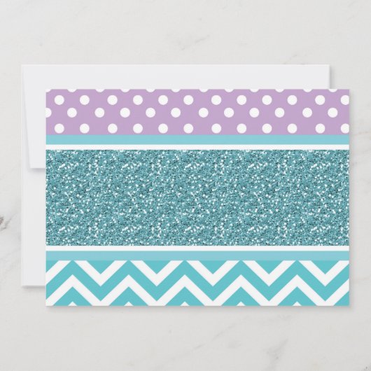 Carte d'invitation Turquoise de la chouette (Dos)