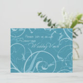 Carte d'invitation Turquoise Vow Renewal (Debout devant)
