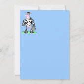 carte d'invitation "vache drôle" (Dos)