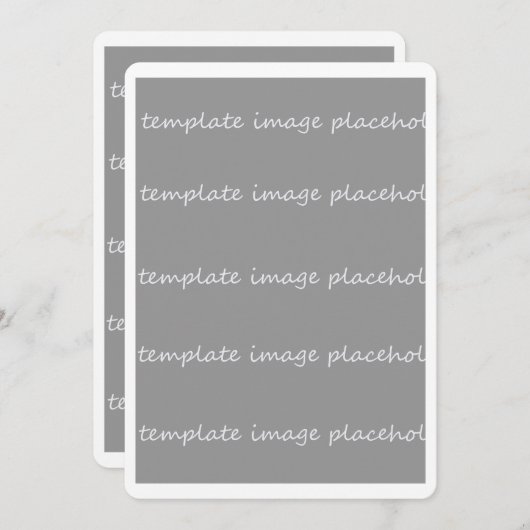 Carte d'invitation vide Taille 5x7 Ajouter vos pro (Devant / Derrière)
